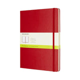 Moleskine Notebook XL Scarlet Red Hard Cover Plain