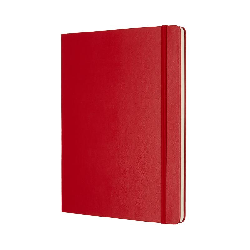 Moleskine Notebook XL Scarlet Red Hard Cover Plain