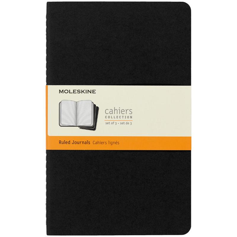 Moleskine Cahier Journals Large Black Ruled Pack 3