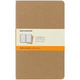 Moleskine Cahier Journals Large Kraft Brown Ruled Pack 3