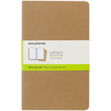 Moleskine Cahier Journals Large Kraft Brown Plain Pack 3