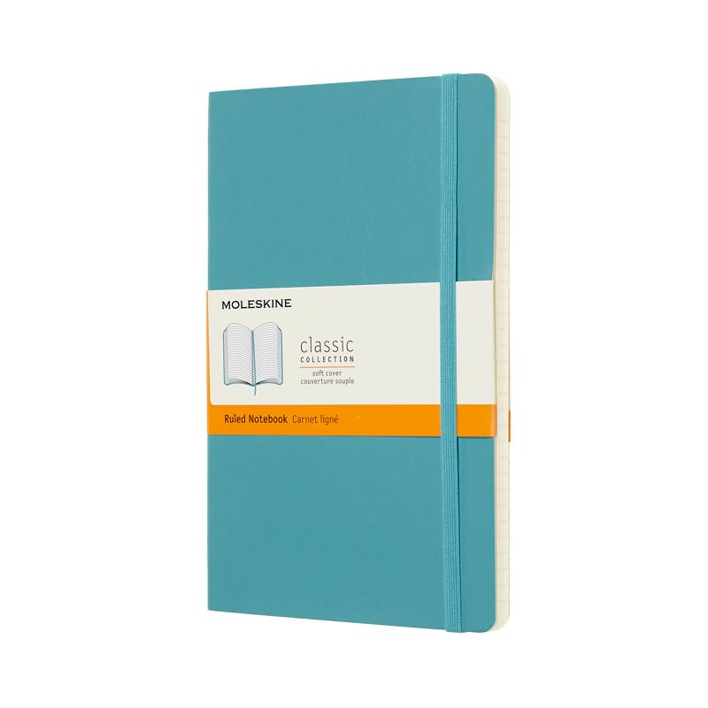 Moleskine Notebook Large Ruled Reef Blue Soft