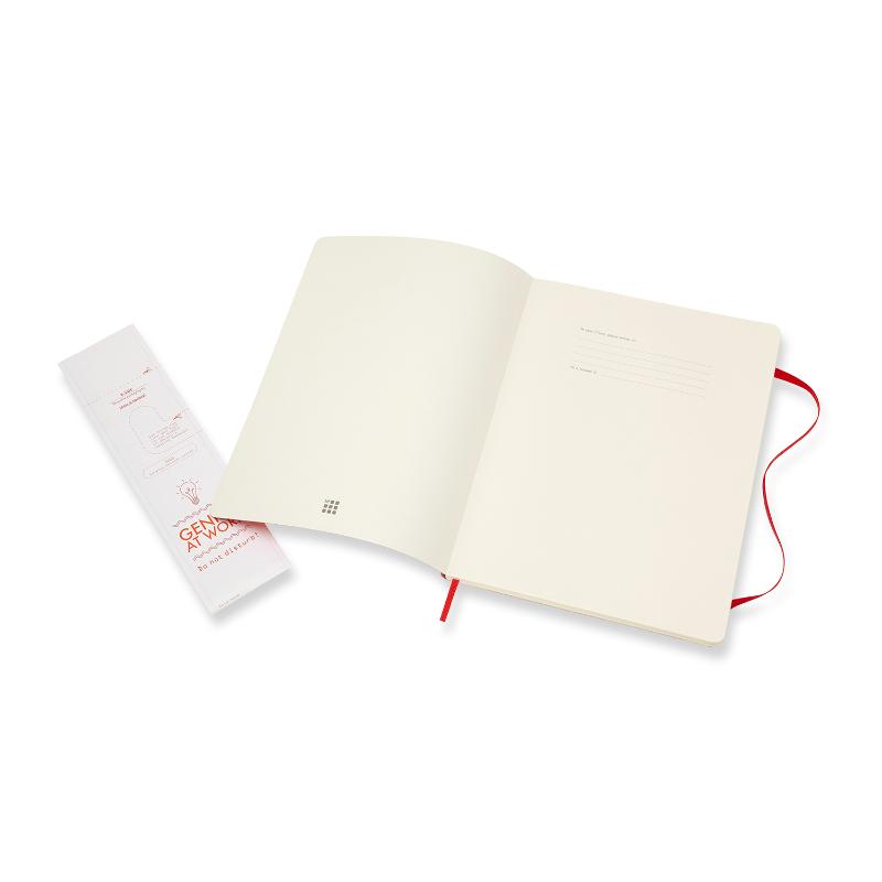 Moleskine Notebook XL Scarlet Red Soft Cover Plain