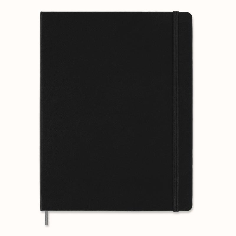 Moleskine Smart Notebook XL in Black with ruled pages, elastic closure, and digital syncing capabilities.