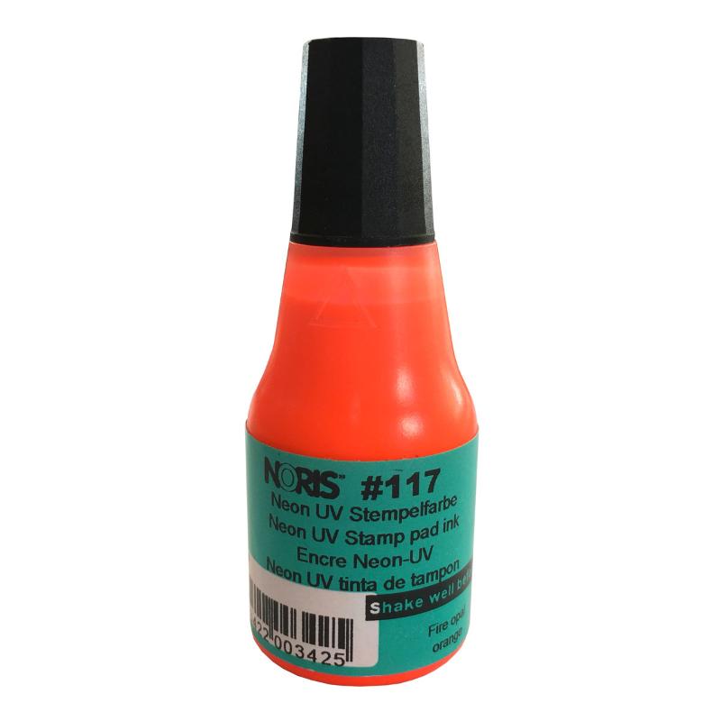 Noris #117 UV Ink 25ml Neon Fire Opal Orange