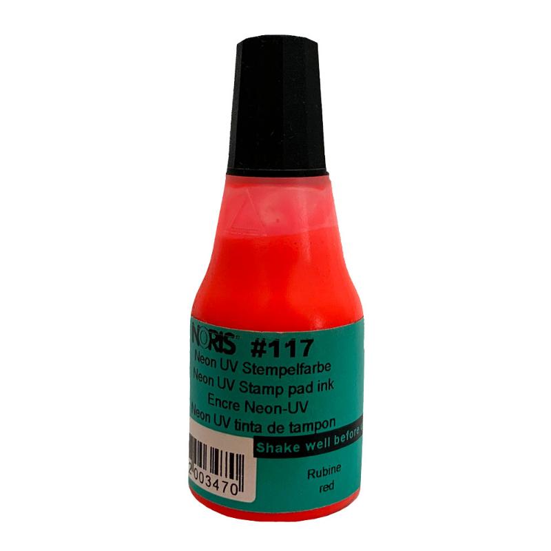 Noris #117 UV Ink 25ml Neon Rubine Red