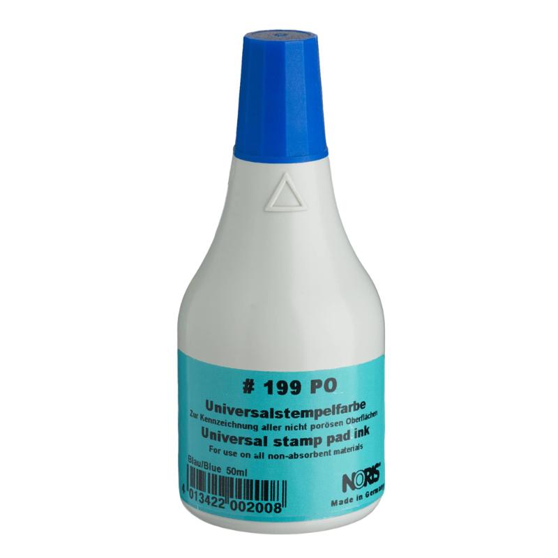 Noris #199 Universal Pad Ink 50ml in blue, ideal for artists, offers vibrant, fast-drying, and smudge-proof ink for creative projects.