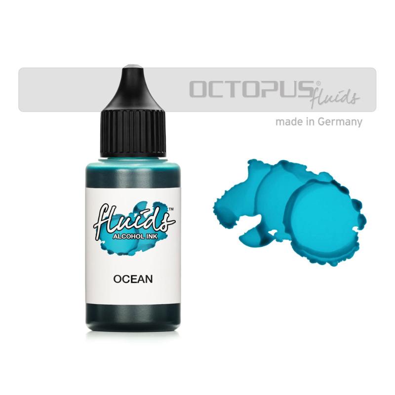 Octopus Fluids Alcohol Ink Ocean Blue 30ml