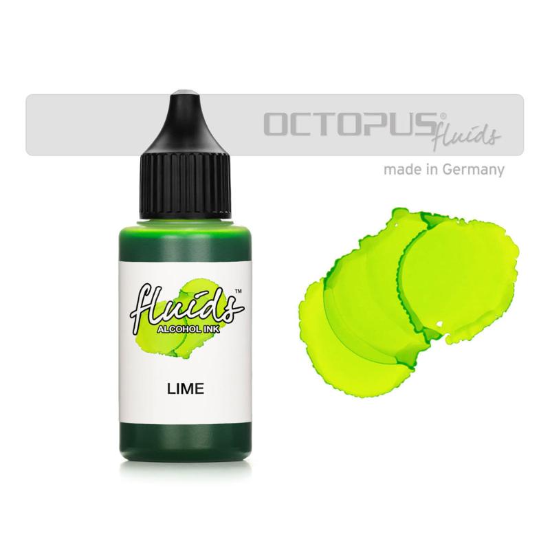 Octopus Fluids Alcohol Ink Lime Green 30ml