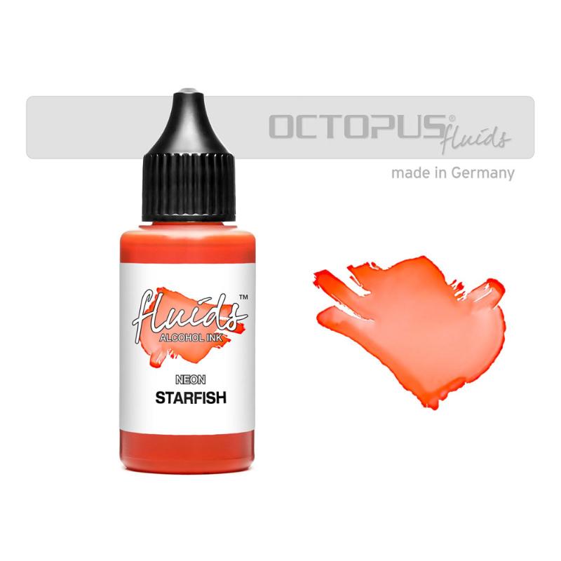 Octopus Fluids Alcohol Ink Starfish Orange 30ml