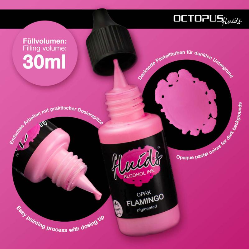 Octopus Fluids Alcohol Ink Opak Flamingo Pink 30ml