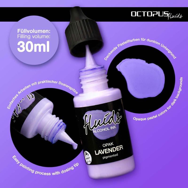 Octopus Fluids Alcohol Ink Opak Lavendar Violet 30ml