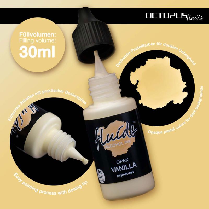 Octopus Fluids Alcohol Ink Opak Vanilla Yellow 30ml