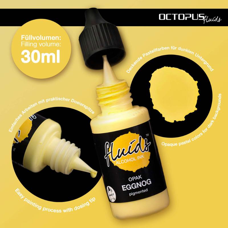 Octopus Fluids Alcohol Ink Opak Eggnog Yellow 30ml