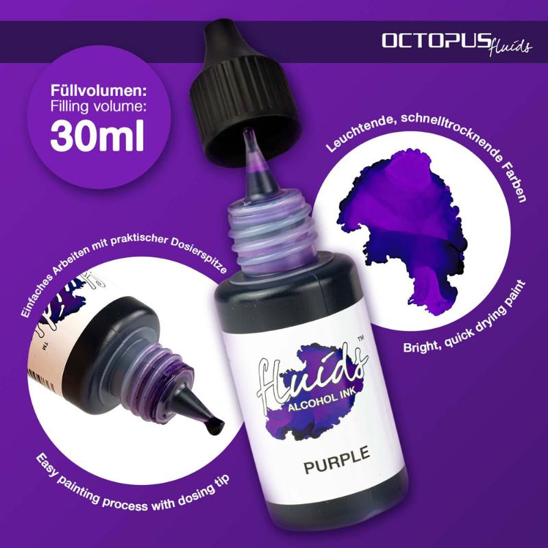 Octopus Fluids Alcohol Ink Purple Violet 30ml