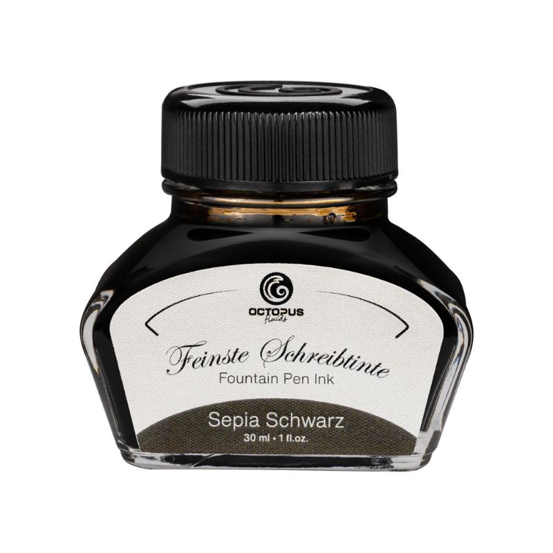 Octopus Fluids Fountain Pen Ink Sepia Black (Sepia Schwarz) 30ml