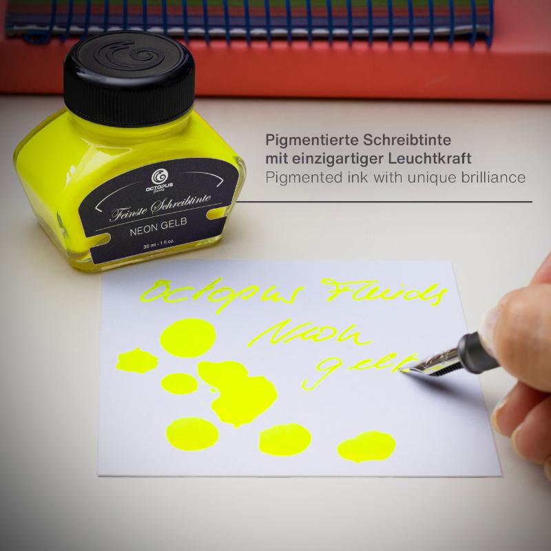 Octopus Fluids Highlighter Ink Fluorescent Neon Yellow (Gelb) 30ml