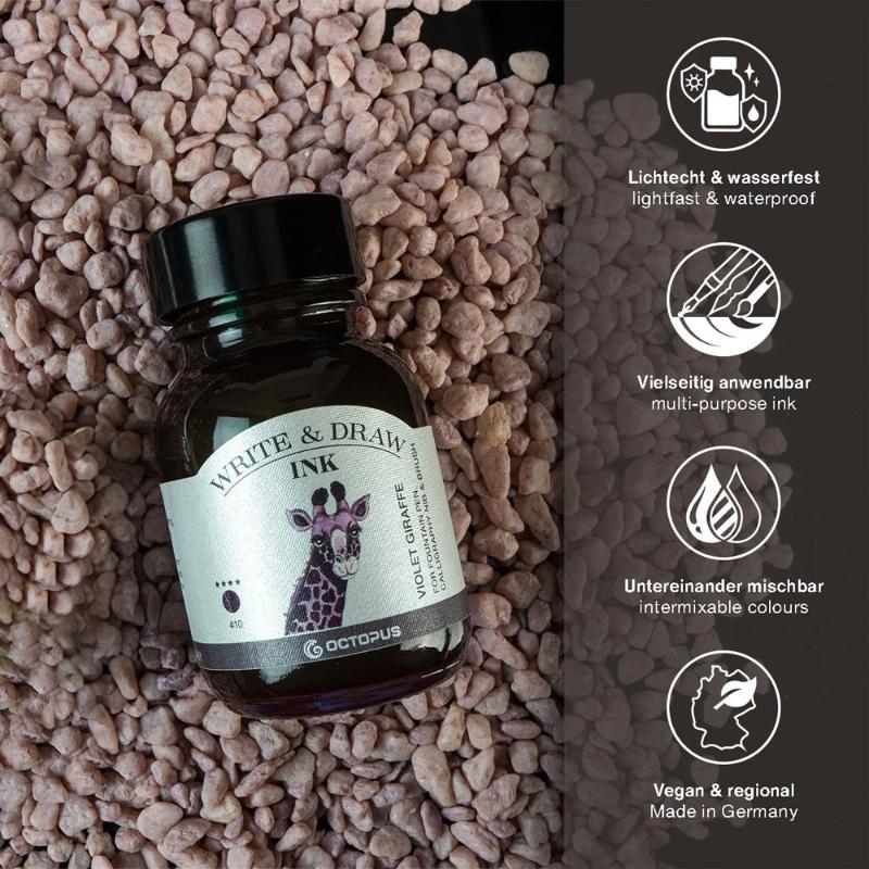Octopus Fluids Write and Draw Ink 410 Violet Giraffe 50ml