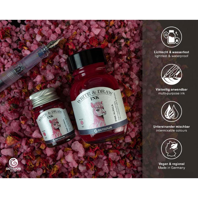 Octopus Fluids Write and Draw Ink 457 Pink Alpaca 50ml