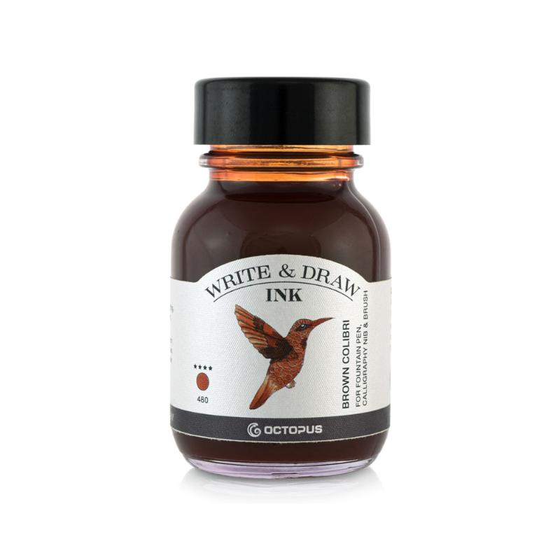 Octopus Fluids Write and Draw Ink 480 Brown Colibri 50ml