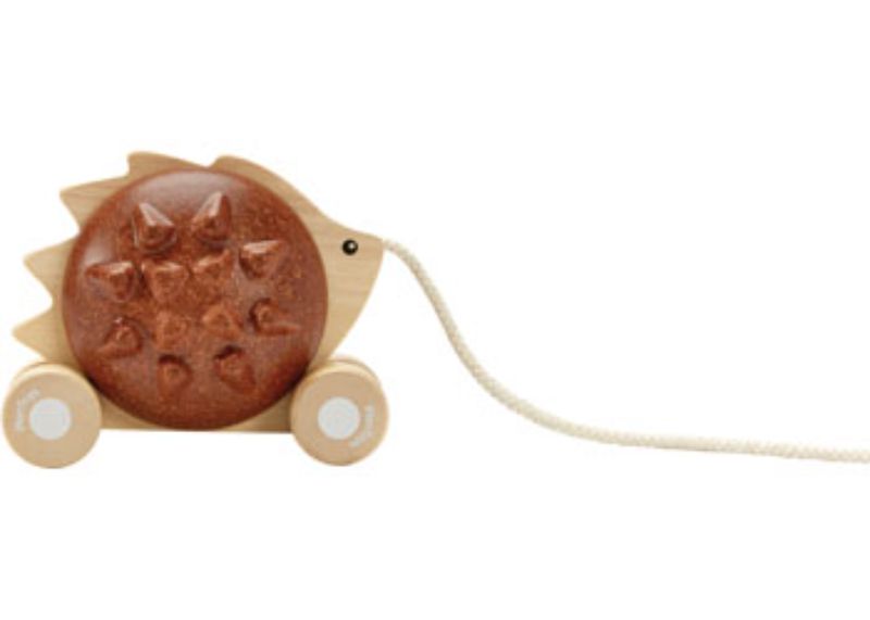 PlanToys - Pull-Along Hedgehog - Brown