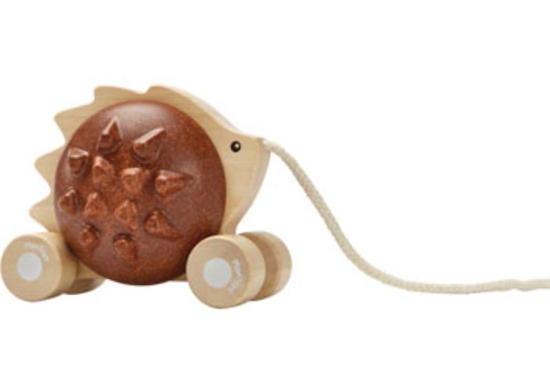 PlanToys - Pull-Along Hedgehog - Brown