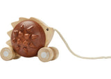 PlanToys - Pull-Along Hedgehog - Brown