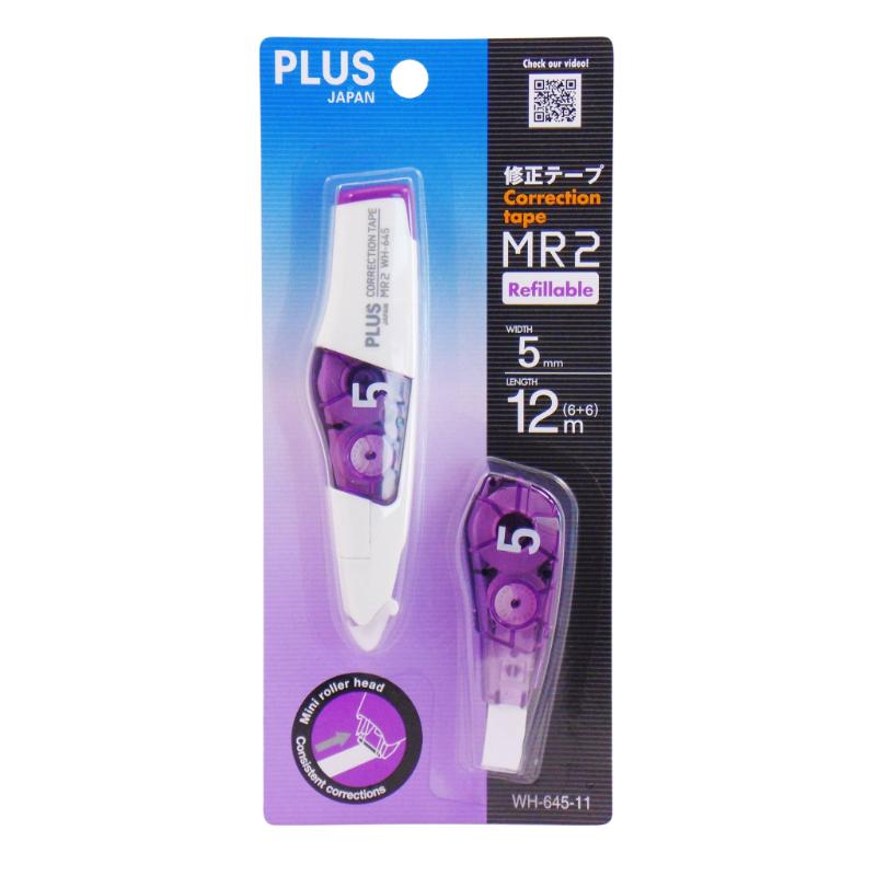 Plus MR2 Correction Tape + Refill Purple 5mmx6m WH645