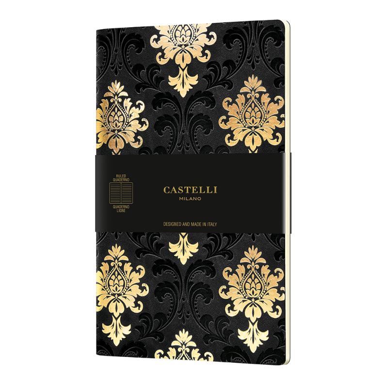 Castelli Quaderno Notebook A5 Soft Cover Baroque Gold