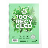 Silvine 100% Recycled Twin Wire Notebook A5 120 Pages Ruled with Margin