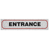 Self-adhesive brushed aluminium exit sign, 170x40mm, ideal for clear safety signage in various environments.