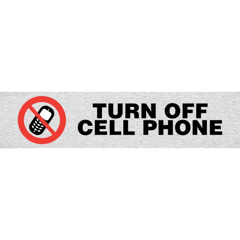 Self Adhesive Sign Turn Off Cell Phone