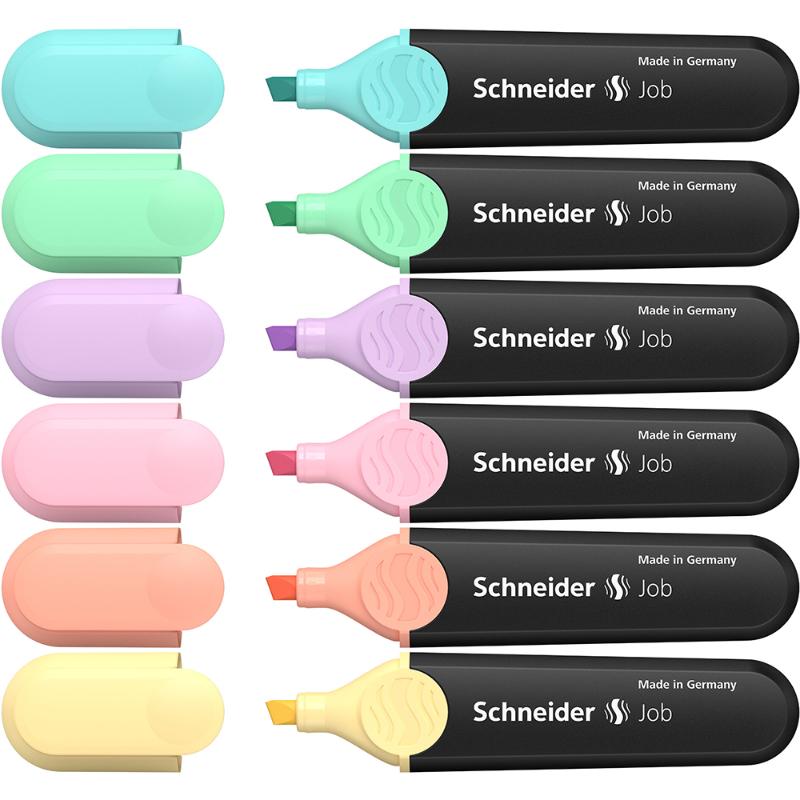 Schneider Highlighter Job Pastel Assorted Wallet 6 pieces