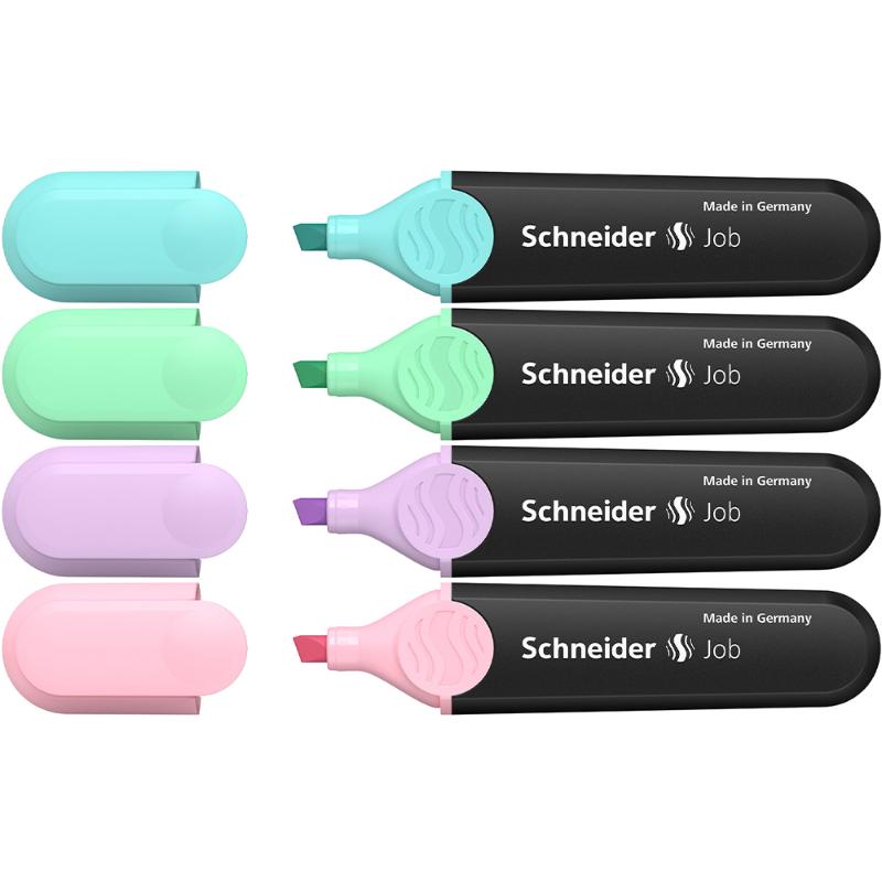 Schneider Highlighter Job Pastel Assorted Wallet 4 pieces