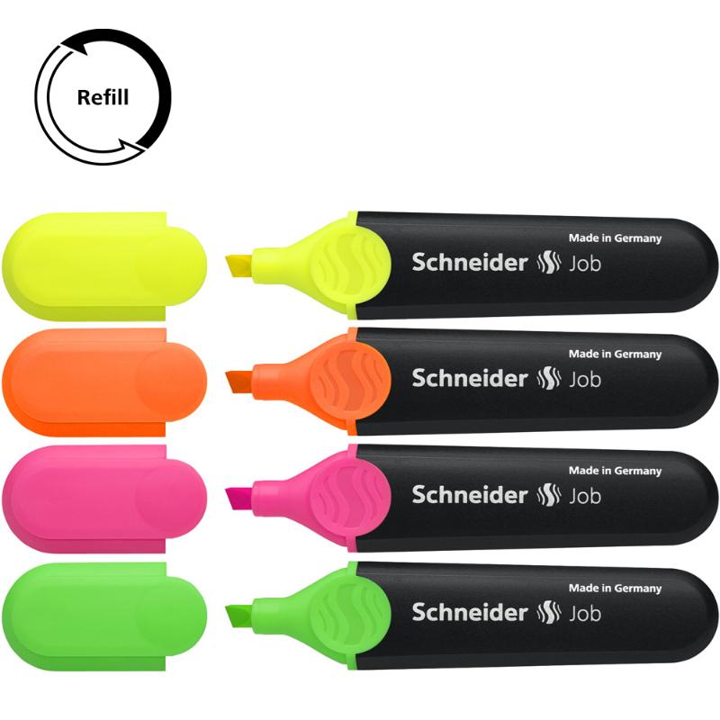 Schneider Highlighter Job assorted Wallet 4 pieces
