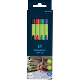 Schneider Fineliner Line-Up 0.4mm assorted pencil case stand 4 pieces
