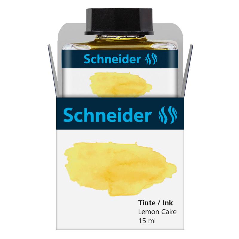 Schneider 15ml pastel ink in Lemon Cake, a cheerful yellow for journaling, lettering, and crafting projects.