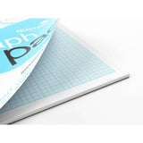 Silvine A4 Graph Pad with 90gsm paper, featuring grid options for precision in drawing and data plotting, 50 sheets total.