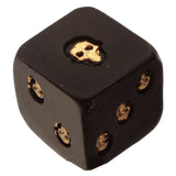 Dice Set - Skulls and Roses Black and Gold Skull Dice (12 Sets)