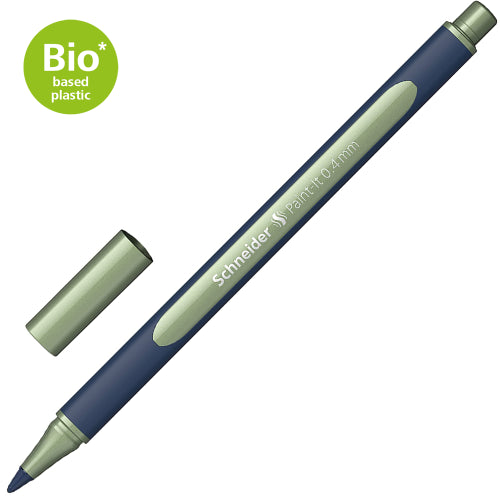 Schneider Vintage Green metallic rollerball pen with a fine 0.4mm tip for smooth, vibrant writing and drawing.