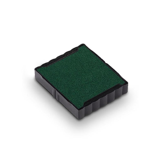 Trodat Pad 6/4923 Green ink pad for clean, crisp impressions; non-toxic, no-dry feature, ideal for stamps and easy cartridge replacement.