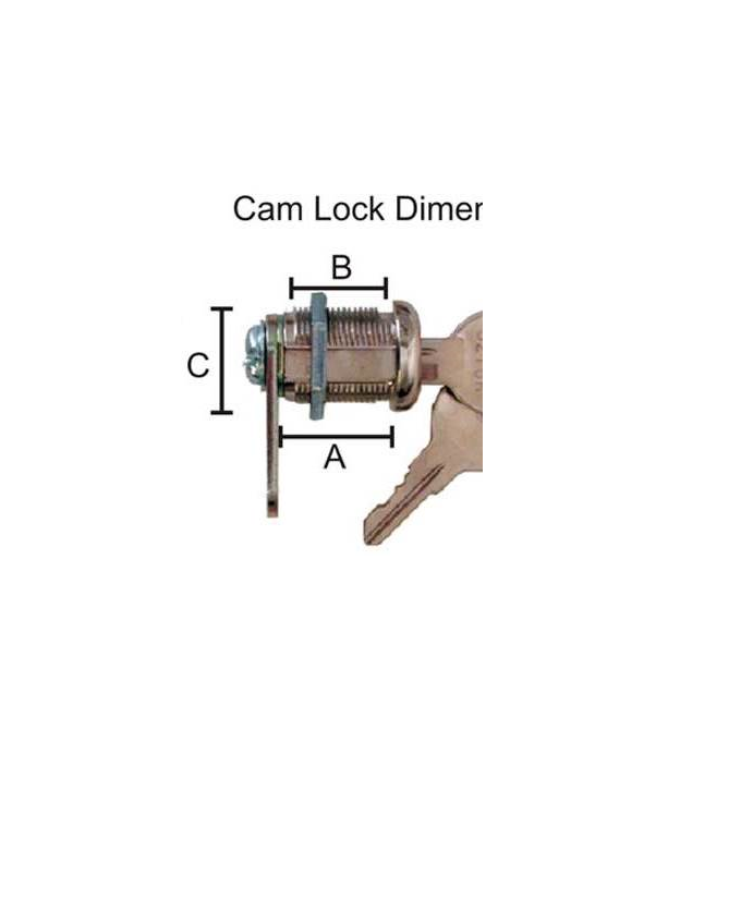 Cam Lock 11mm Xcel Chrome Plated   With Backnut