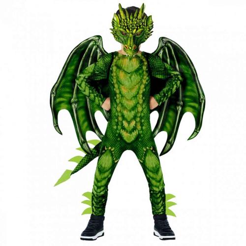 Costume Green Dragon Jumpsuit Child's 12-14 Years