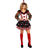 Costumes Skulls & Stripes Clown Women's Size 12-14