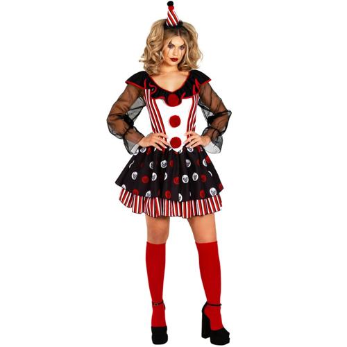 Costumes Skulls & Stripes Clown Women's Size 8-10