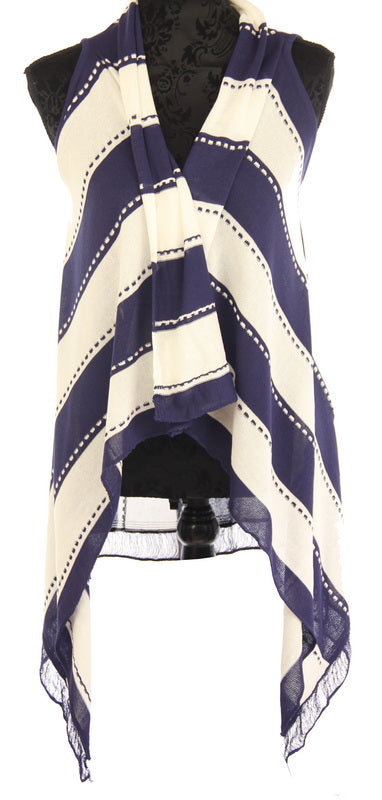 Cape - Stripes Sleeveless  - Navy
