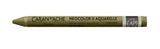 Pack of 10 Caran d’Ache Neocolor II Olive Brown crayons, featuring rich pigmentation and versatility for wet and dry techniques.