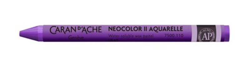 Pack of 10 Caran D’ache Neocolor II Lilac crayons, featuring luxurious texture and vibrant color for versatile artistic projects.