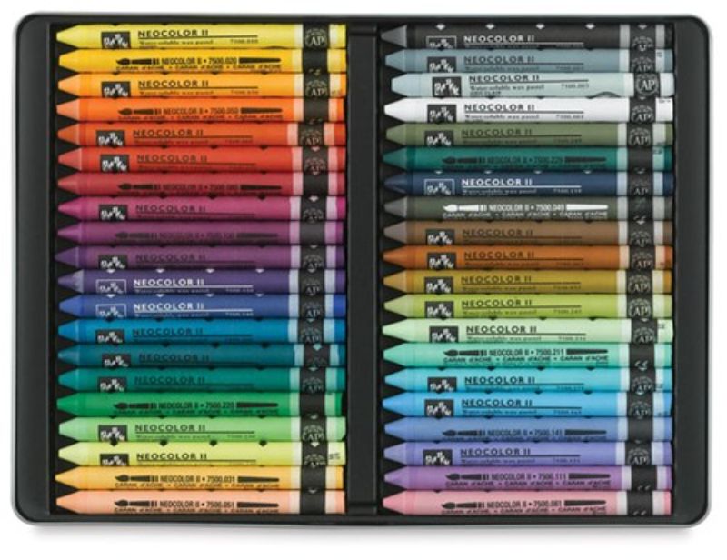 Crayon - Caran D’ache Neocolor Ii Blue - Pack of 10