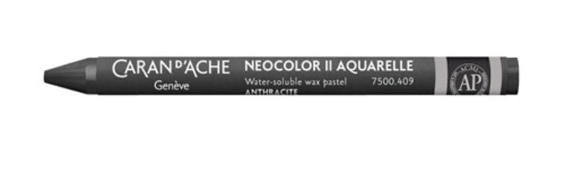 Crayon - Caran D’ache Neocolor Ii Charcoal Grey - Pack of 10